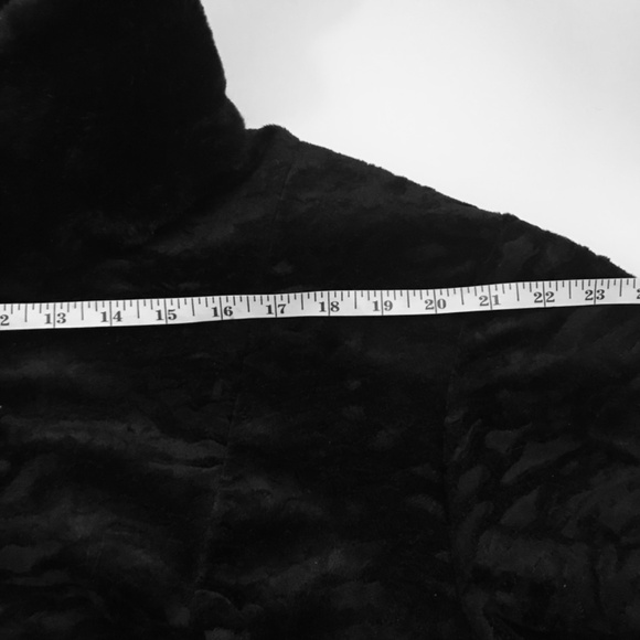Vintage Y2K Giacca Black Reversible Jacket Coat Textured Faux Fur Vegan Leather - Picture 16 of 16